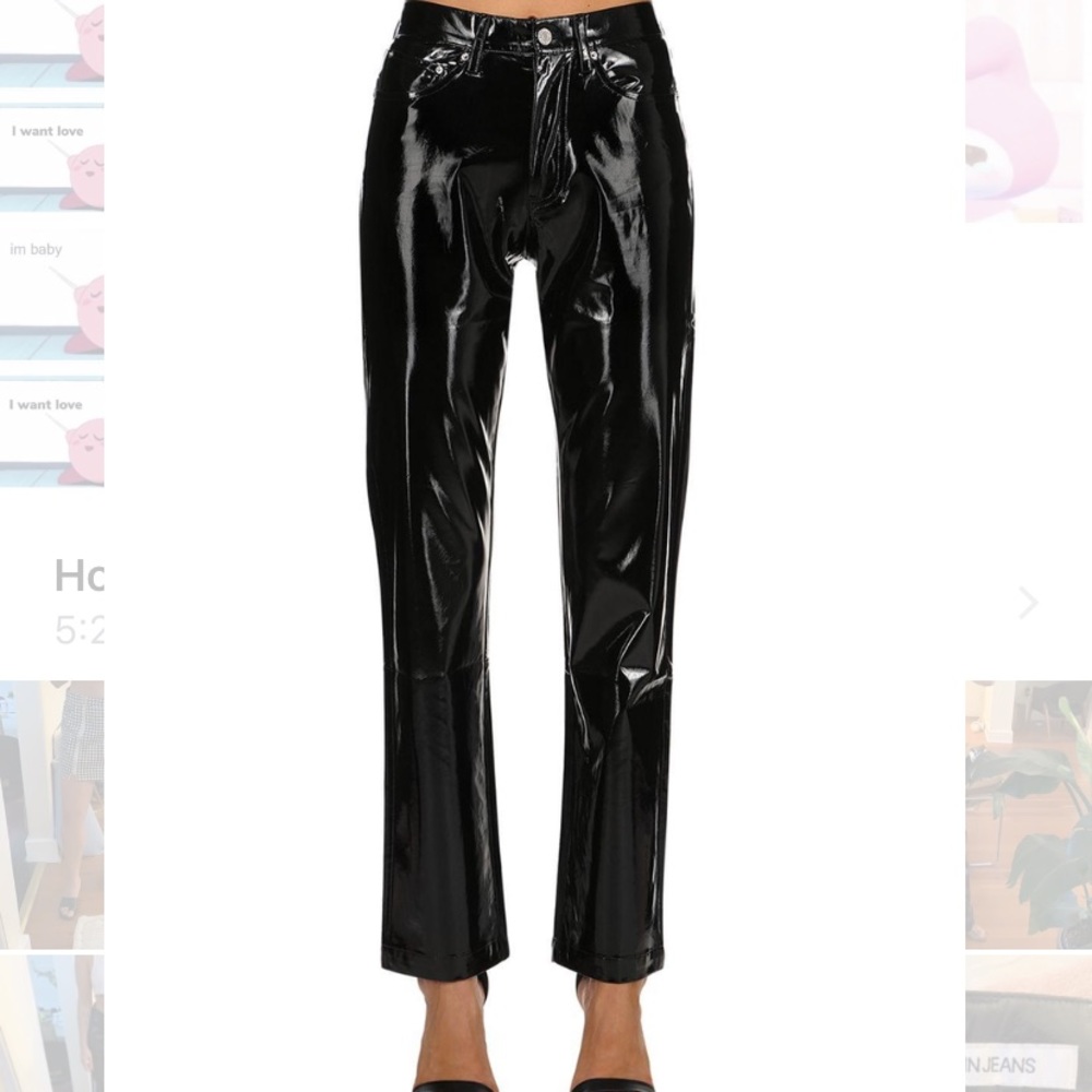 Calvin Klein FW19 Vinyl Leather Pants *rare*